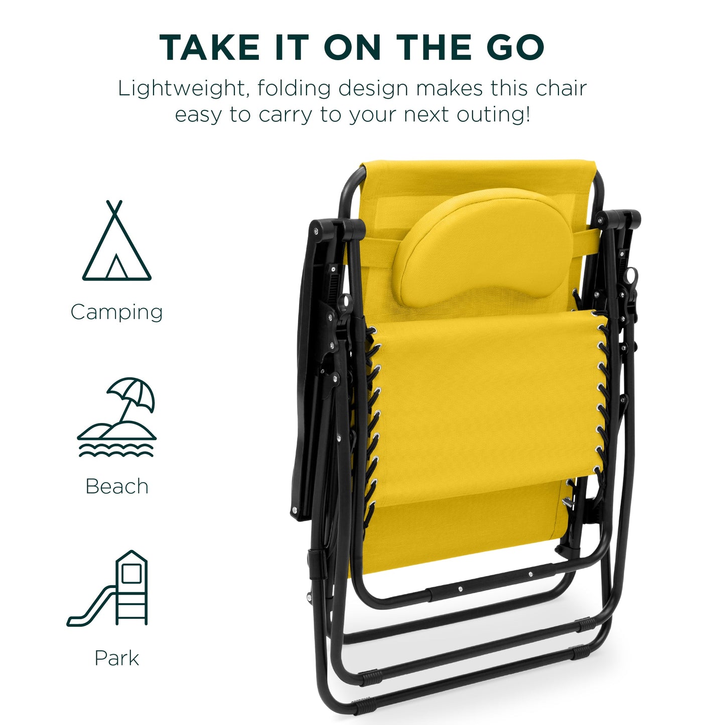 Oversized Reclining Zero Gravity Chair Lounger w/ Cup Holder, Pillow