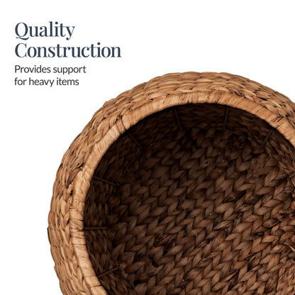 Scalloped Hyacinth Storage Tote Basket