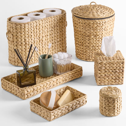 6-Piece Water Hyacinth Bathroom Set