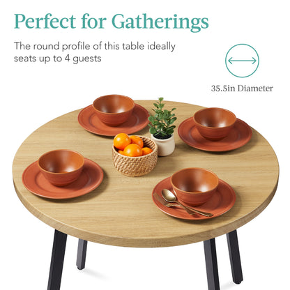 Round Dining Table w/Steel Legs