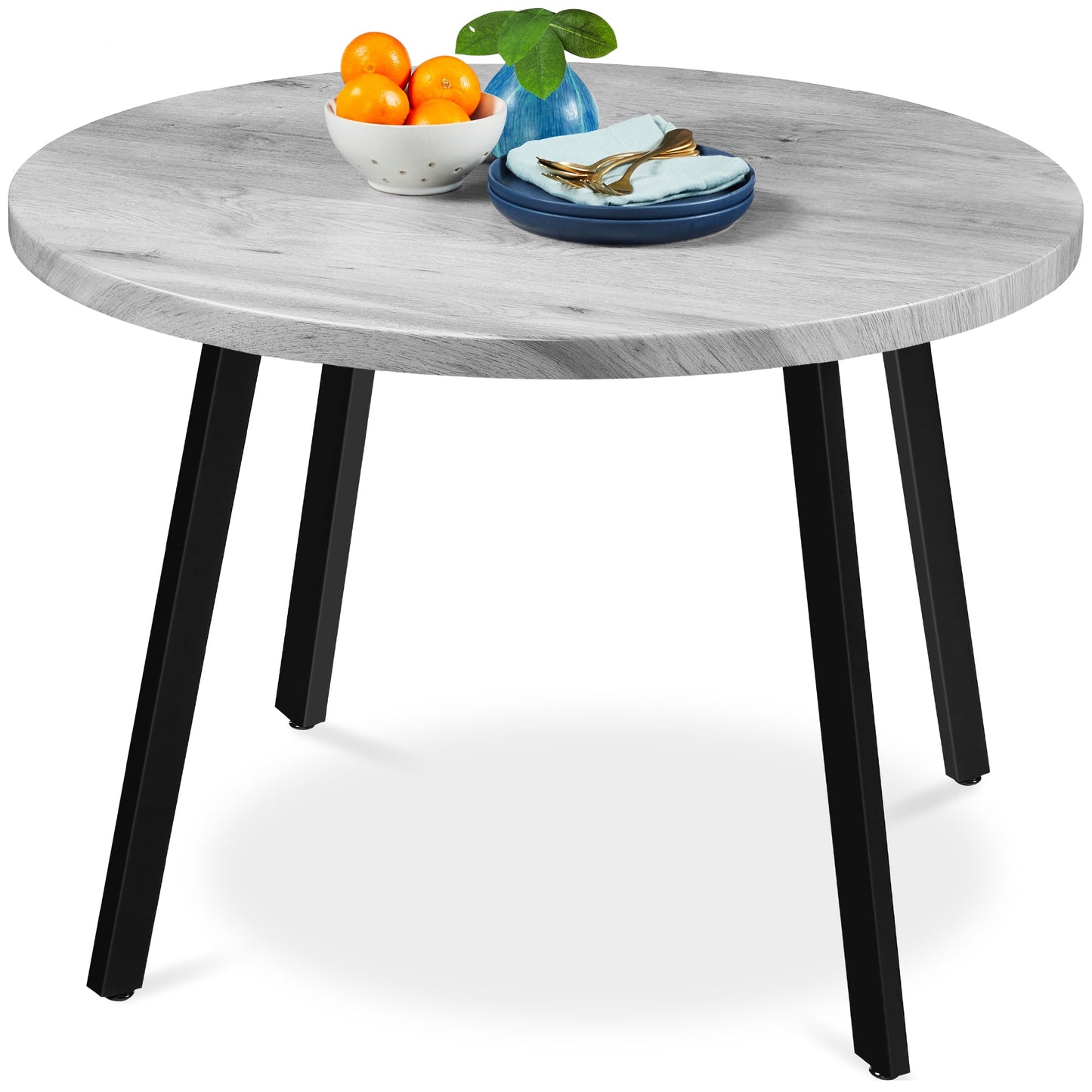 Round Dining Table w/Steel Legs