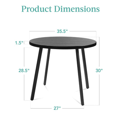 Round Dining Table w/Steel Legs