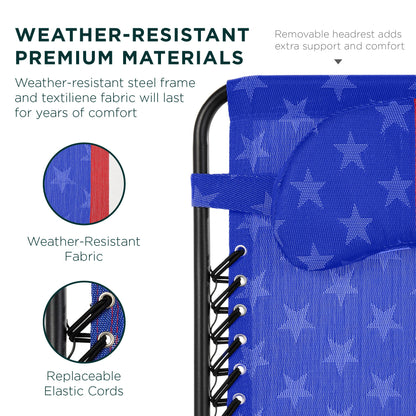 Oversized Reclining Zero Gravity Chair Lounger w/ Cup Holder, Pillow