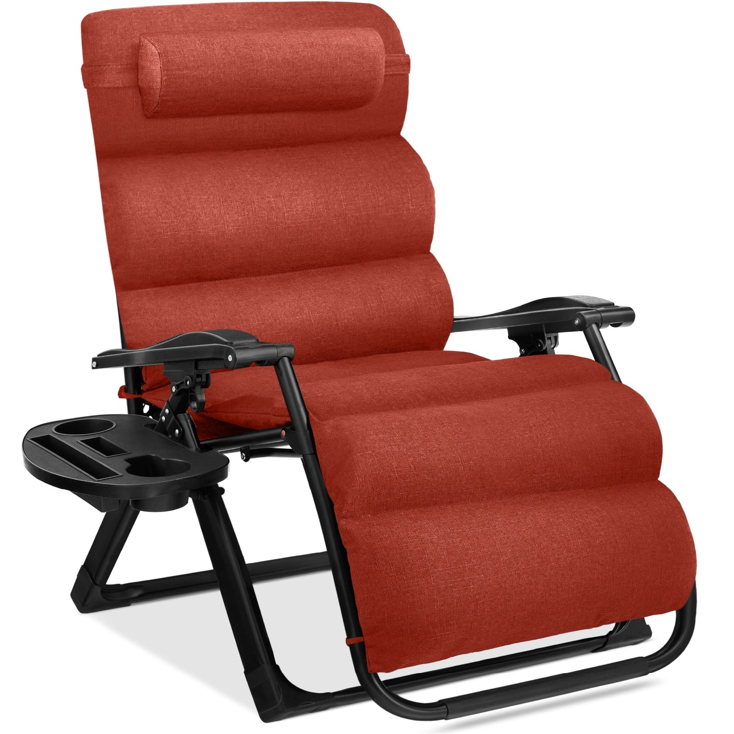 Oversized Zero Gravity Chair, Folding Outdoor Recliner w/ Removable Cushion