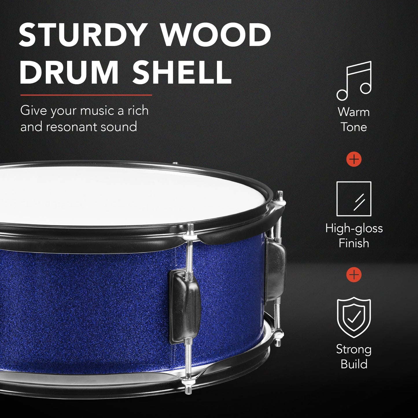 5-Piece Full Size Drum Set For Adults