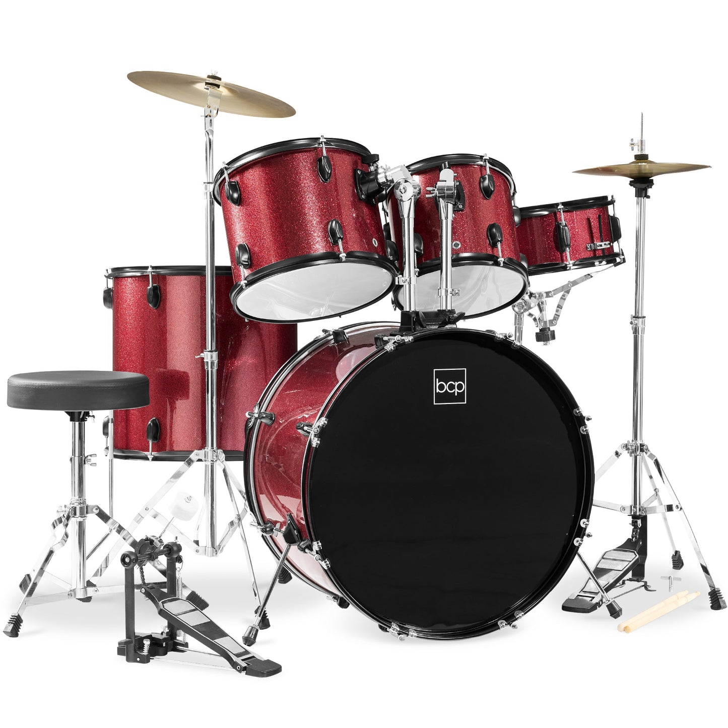 5-Piece Full Size Drum Set For Adults