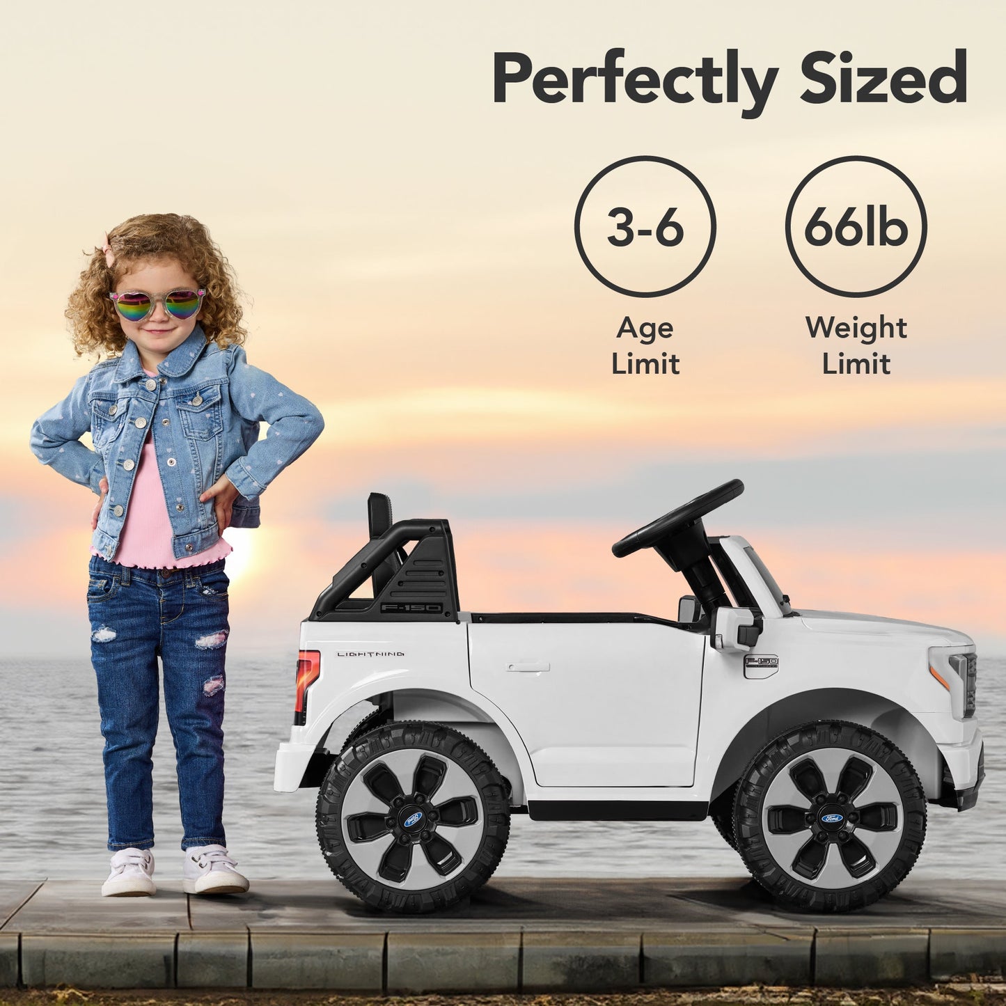 12V Kids Ride On Car Officially Licensed Ford Lightning w/ Remote, 2 Speeds