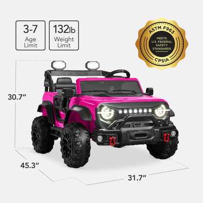 24V 2-Seater Electric Ride-On Car Truck w/ Parent Control, Bluetooth